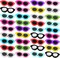 80 Pieces Mini Sunglasses for Crafts Resin Colorful Flatback Buttons Resin Scrapbook Decor Accessories Crystal Cute Charm Embellishments for Summer Beach DIY Hair Clip Phone Shell Ornament Crafts Suit